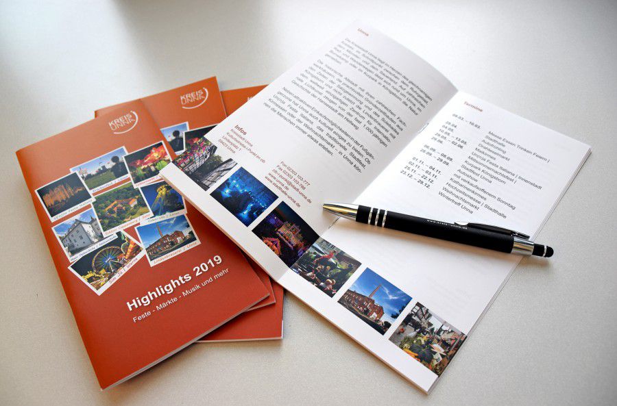 Die neue Broschüre des Kreises Unna zeigt die kulturellen "Highlights 2019". (Foto: Max Rolke – Kreis Unna)