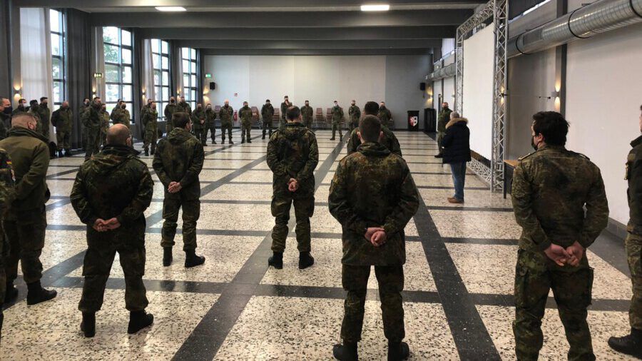 In der Glückauf-Kaserne in Unna-Königsborn wurden die Soldatinnen und Soldaten begrüßt. (Foto: Bundeswehr)