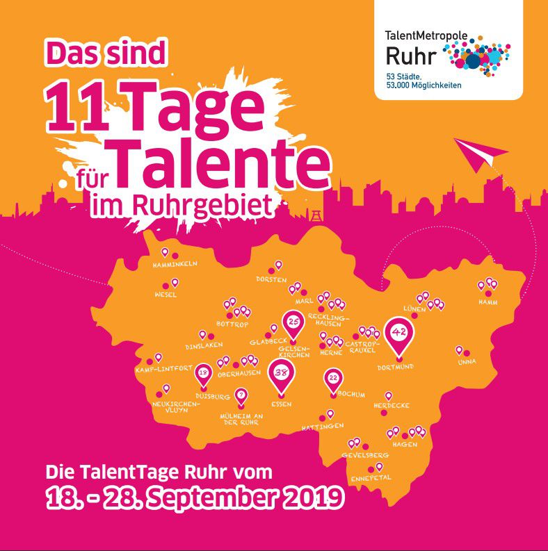 Der Flyer zu den TalentTagen 2019.
