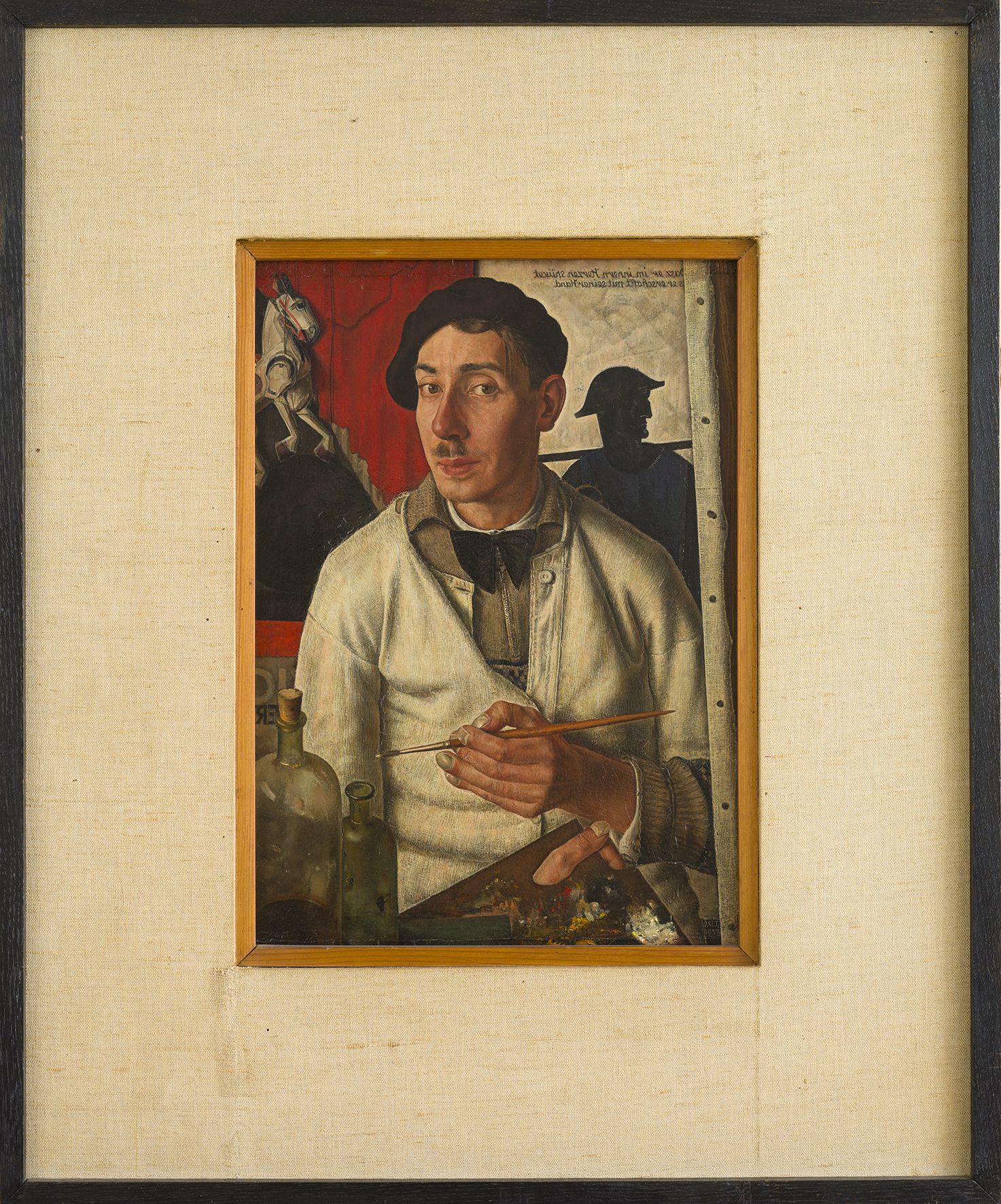 Dick Ket, Zelfportret met baret (Selbstportät mit Barett), 1933, Öl auf Holz, 38,5 x 26,4 cm, Collection Museum Arnhem. (Foto: Peter Cox)