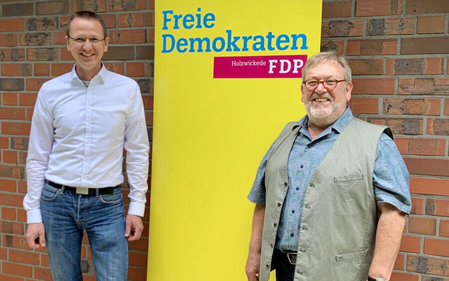 Kreistagskandidaten der FDP Holzwickede.: Lars Berger (li.) und Friedrich-Wilhelm bernhardt. (Foto: FDP)