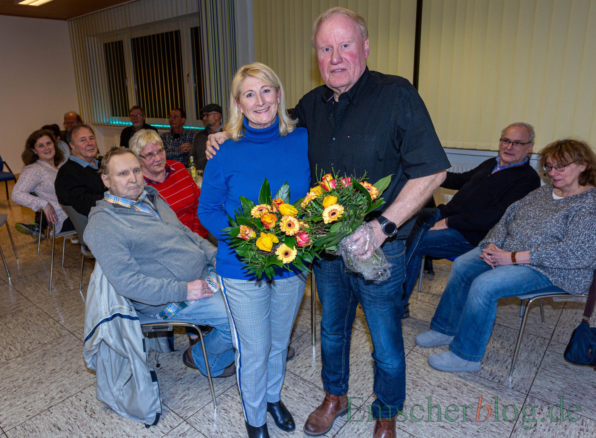 Bürgermeisterkandidatin der Grünen: Susanne Werbinsky mit Diertmar Appel . (Foto: P. Gräber - Emscherblog)