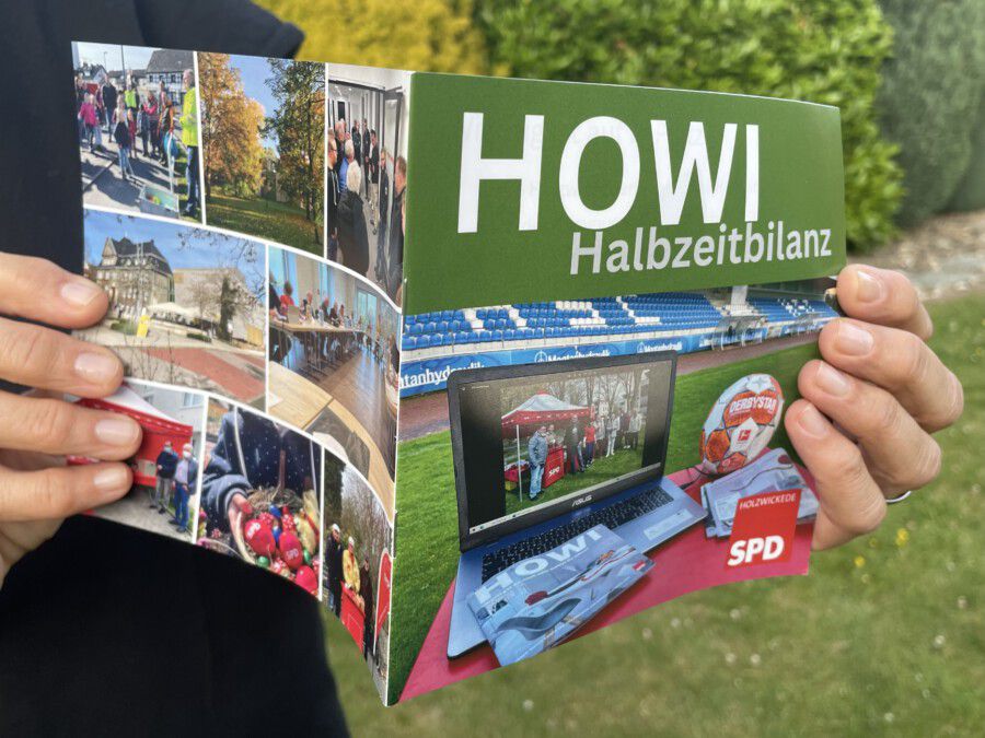 Der Flyer zur Halbzeitbilanz, den die SPD in der Gemeinde verteilt, kann auch online abgerufen werden (Link s. Text). (Foto: SPD Holzwickede)