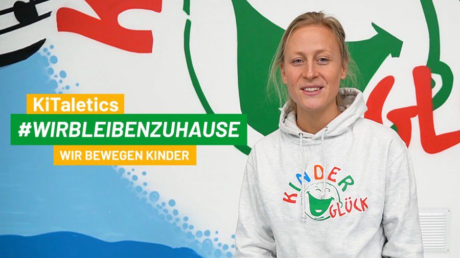 Kinderglück KiTaletics-Trainerin Sarah rfeese.