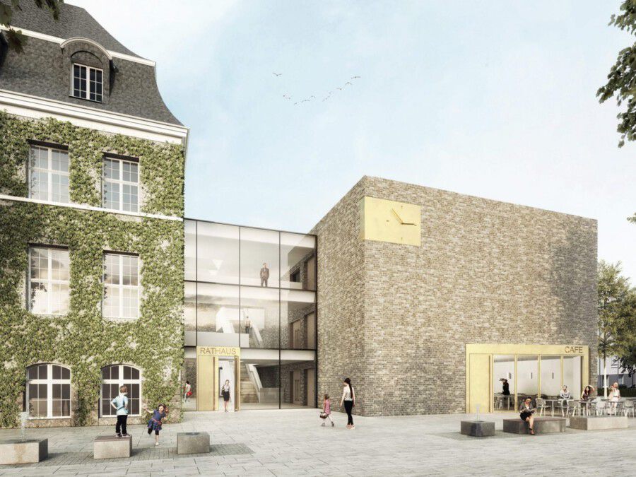 Entwurf neues Rathaus Haupteingang (Foto: Gemeinde Holzwickede)