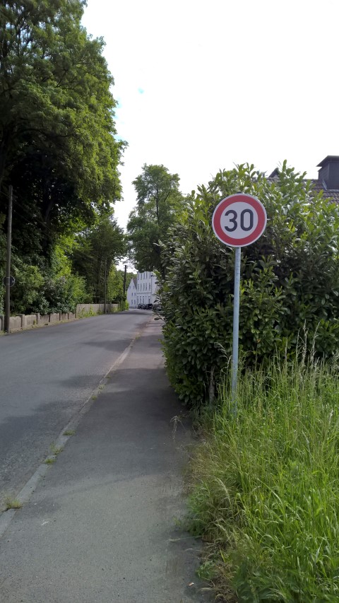 Die SPD fordert eine Ausweitung der  Tempo 30-Zone, zusätzliche Piktogramme auf der Fahrbahn: die Rausinger Straße. (Foto: Peter Gräber)