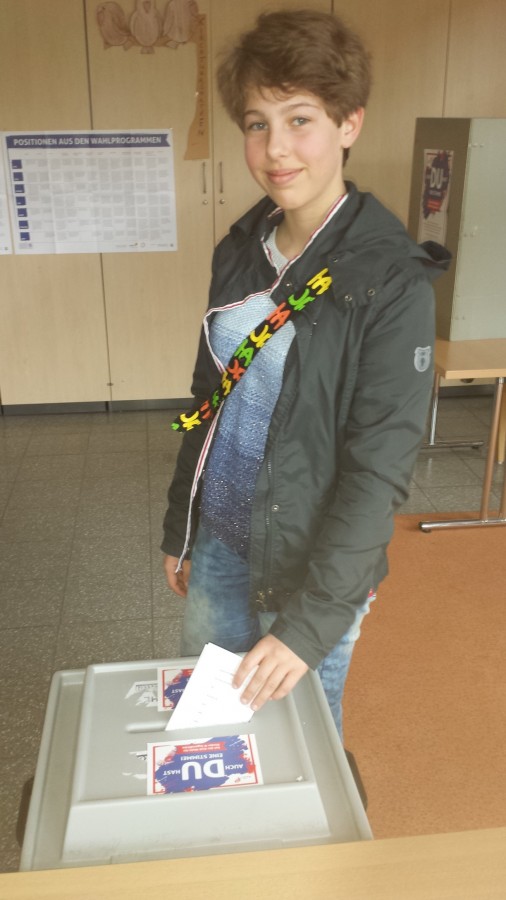 Kinder und Jugendliche unter 18 Jahren konnten heute im Wahllokal der KjG für die Landtagswahl 2017 abstimmen. (Foto: Daniel Tröger)