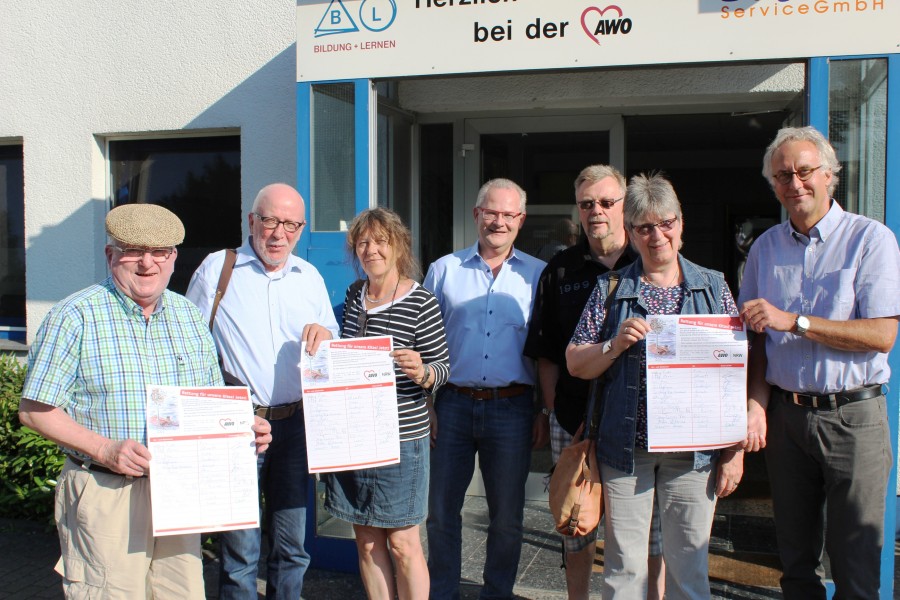Die Vorstandsmitglieder der AWO im Kreis Unna gehörten zu den ersten Unterzeichner der Unterschriften-Kampagne. (Foto: AWO KV Unna)