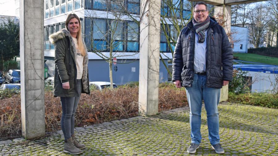 Franziska Wahlers und Carsten Vollmers bilden das Team des Jugendpsychiatrischen Dienstes (JpDi) des Kreises Unna. (Foto: Anita Lehrke - Kreis Unna)