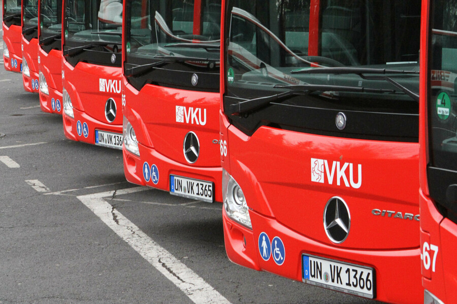 Die Busse der VKU bleiben wegen des Warnstreiks morgen (27. März) stehen. Voraussichtlich sind alle Linien betroffen. (Foto: VKU) 